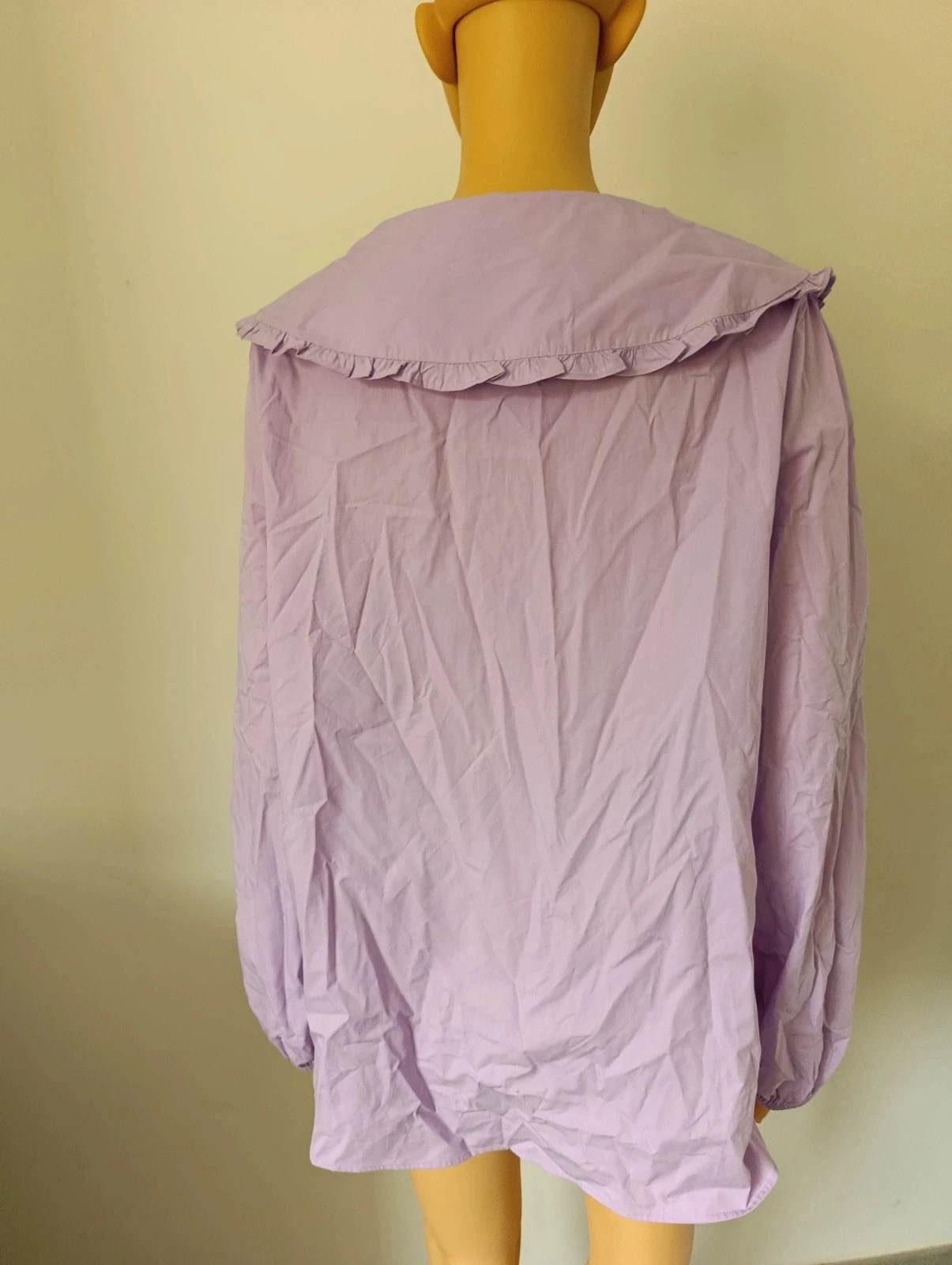 Camisa lilás CUBUS feminina L nova com etiqueta – Gola Claudine oversize 100% algodão – photo 7